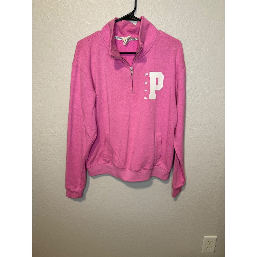 PINK Victoria's Secret Pullover Quarter Zip Sweatshirt Women's